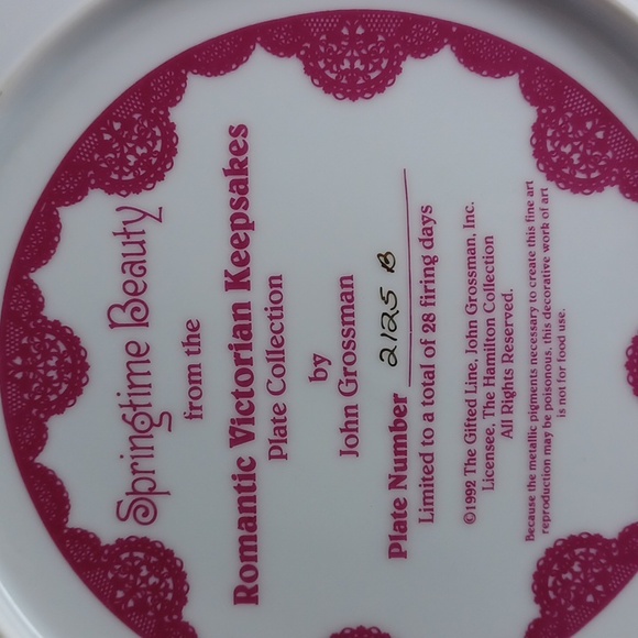 Romantic Victorian Keepsakes Springtime Beauty" Collector Plate by John Grossman - Picture 7 of 8